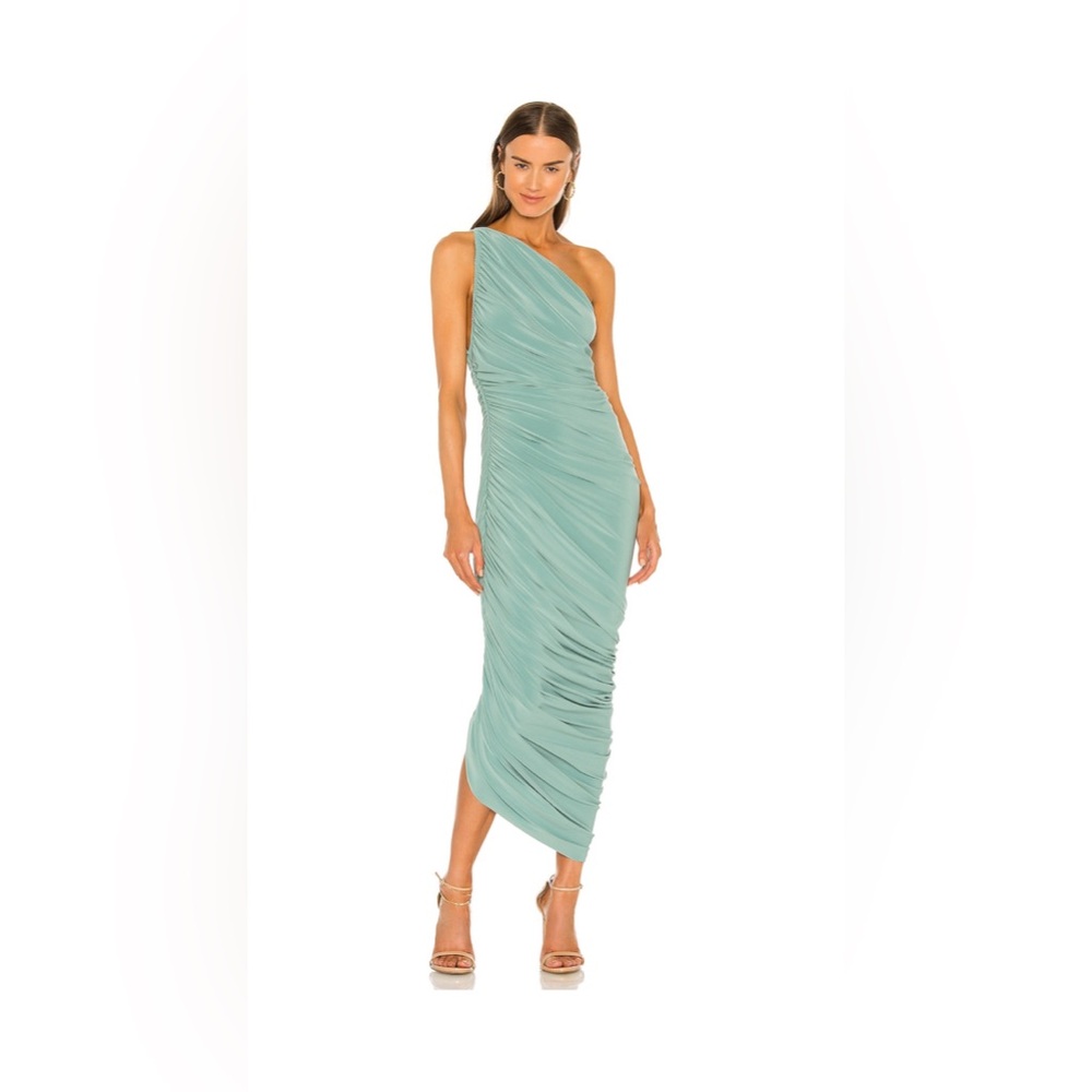 Norma Kamali Diana Gown in Mint
